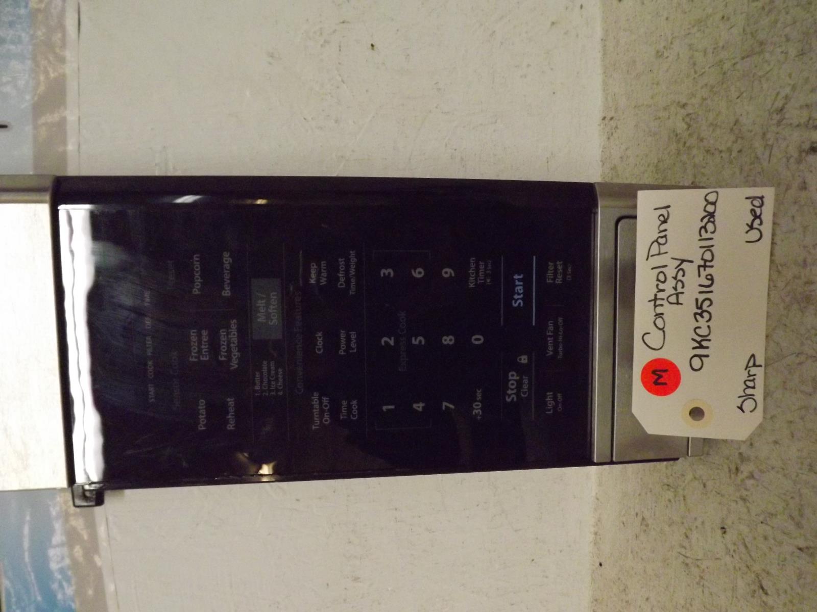 Sharp Microwave 9KC351670113200 Control Panel Assy Used Sharp Microwave 9KC351670113200 Control Panel Assy Used
